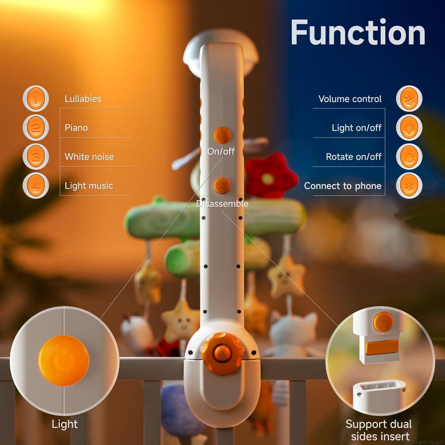 Crib Mobile with Music and Lights TYMY0112