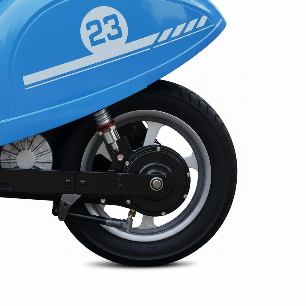 Replacement Rear Wheel Assembly for Kids High-Speed Electric Ride-On Motorcycle (Ages 8–14)