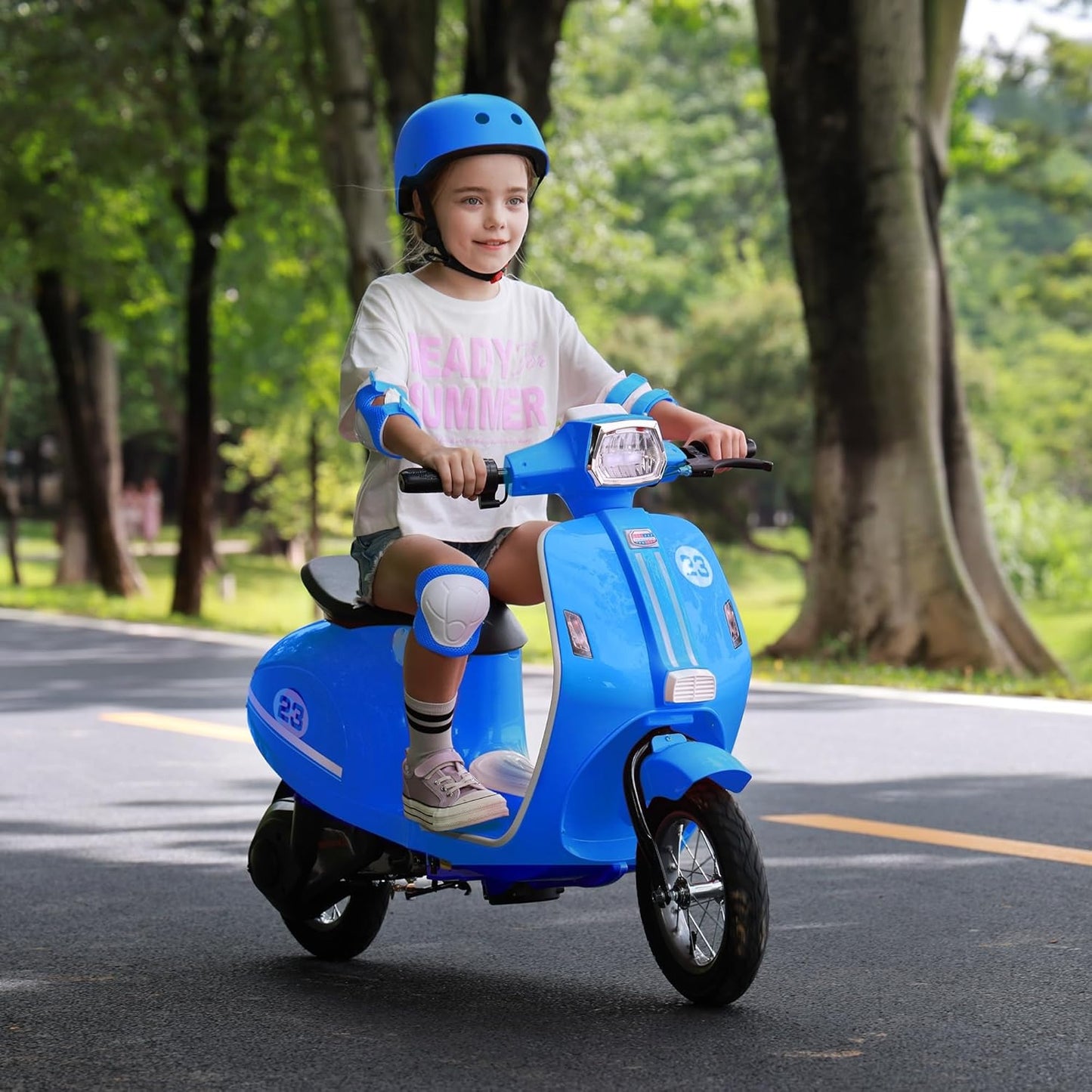 24V Ride on Motorcycle for Kids 8-14, Blue