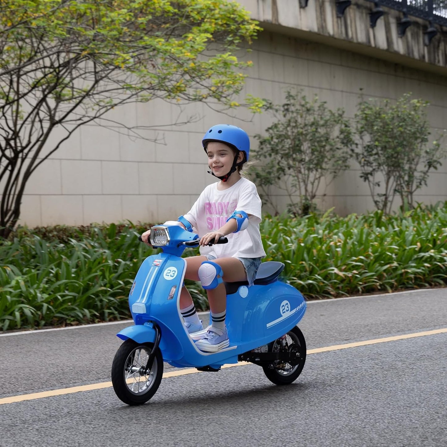 24V Ride on Motorcycle for Kids 8-14, Blue
