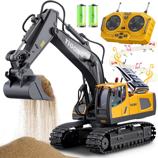 11 Channel 1:20 RC Excavator Toys