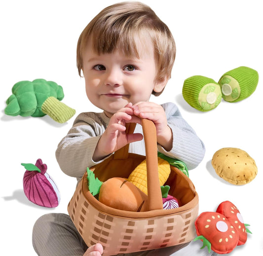 Plush Veggie Basket Play Set TYMY0104
