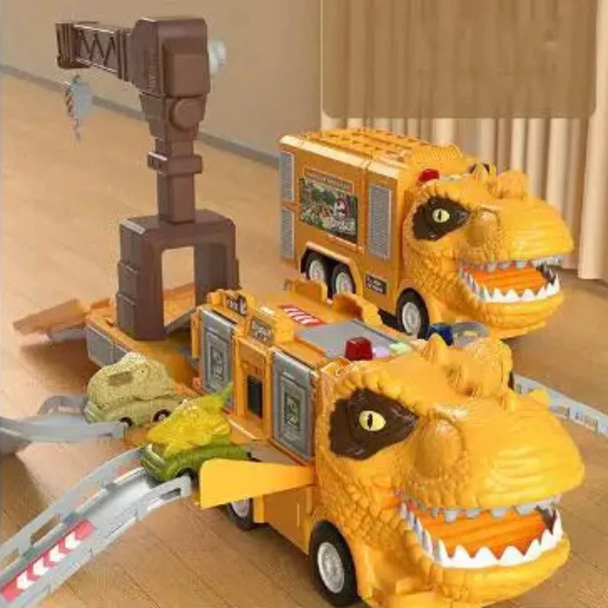 New Dinosaur Transforming Engineering Truck Track Toy Set