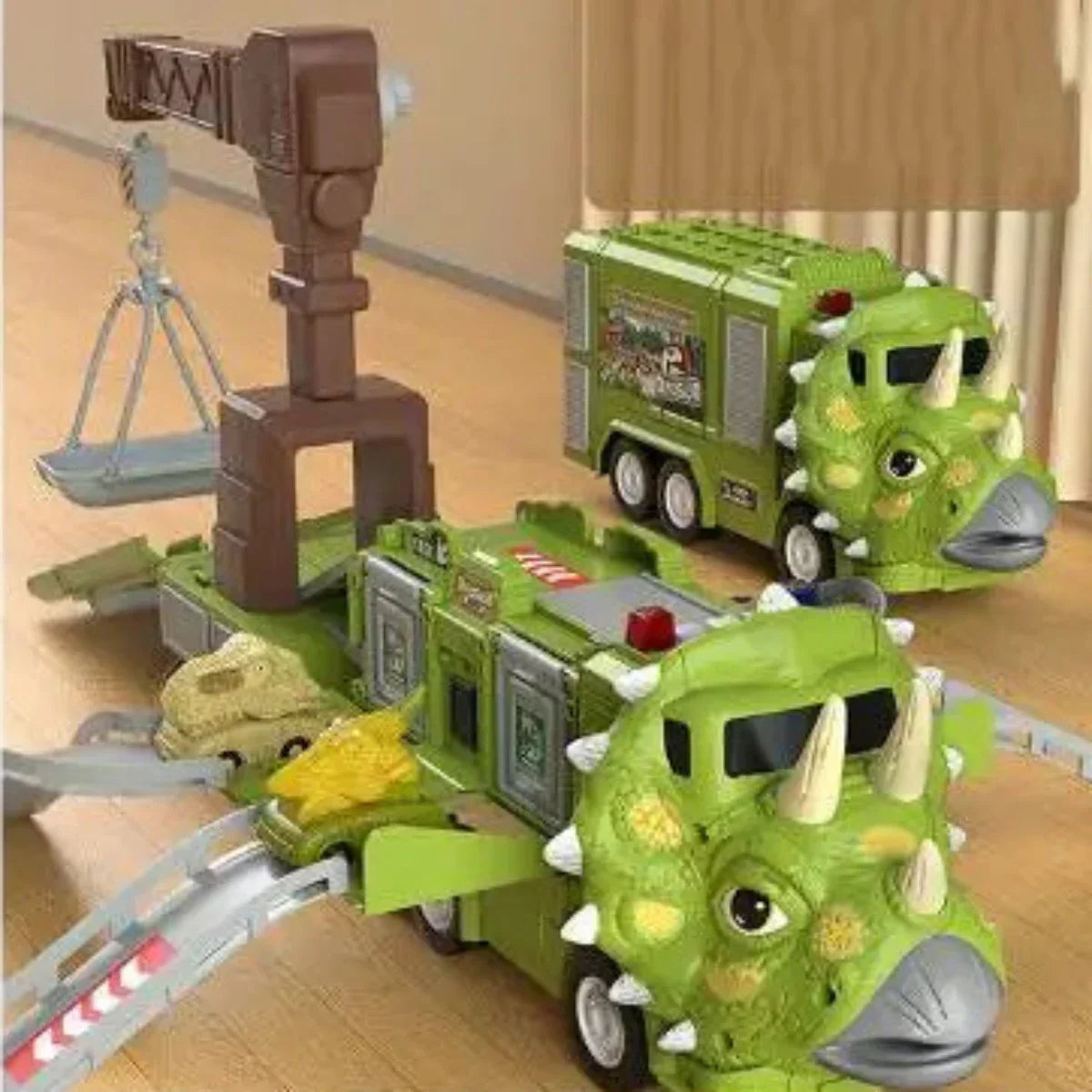 New Dinosaur Transforming Engineering Truck Track Toy Set
