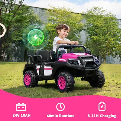 24V Ride on Truck with Remote for Kids Ages 3-8