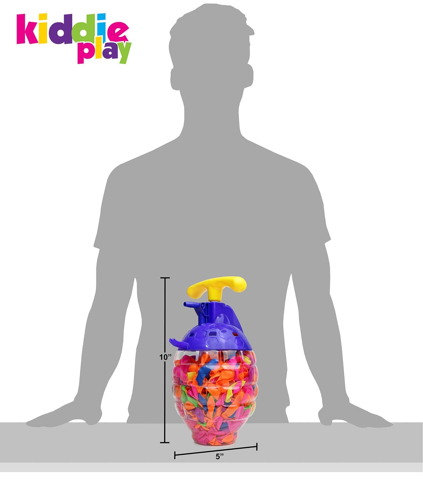 Kiddie Play Water Balloons for Kids with Filler Pump (500 Balloons)