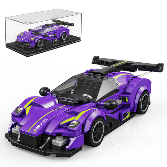 TYCOLE Super Sports Car Building Block Set with Display Case, Speed Racing Car Building Toys for Kids and Adults, Collectible Model Cars Kits Gift for Technic Cars Lovers Boys 6+ (316PCS)