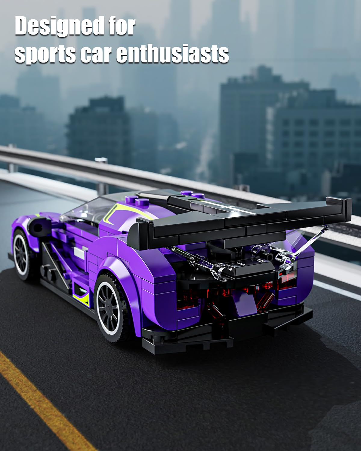 TYCOLE Super Sports Car Building Block Set with Display Case, Speed Racing Car Building Toys for Kids and Adults, Collectible Model Cars Kits Gift for Technic Cars Lovers Boys 6+ (316PCS)