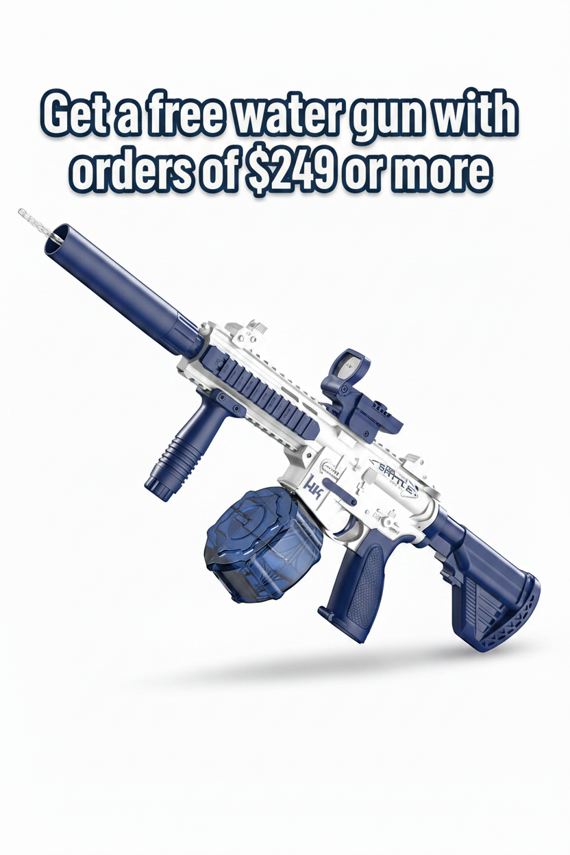 Electric Water Gun,Water Gun Toy,Squirt Gun Water Blaster up to 32 FT Long Range,Outdoor Pool Party Shooting Game Toy with 2 Batteries and 2 Water Tanks,Ideal Summer Watergun Gift for Kids & Adults.