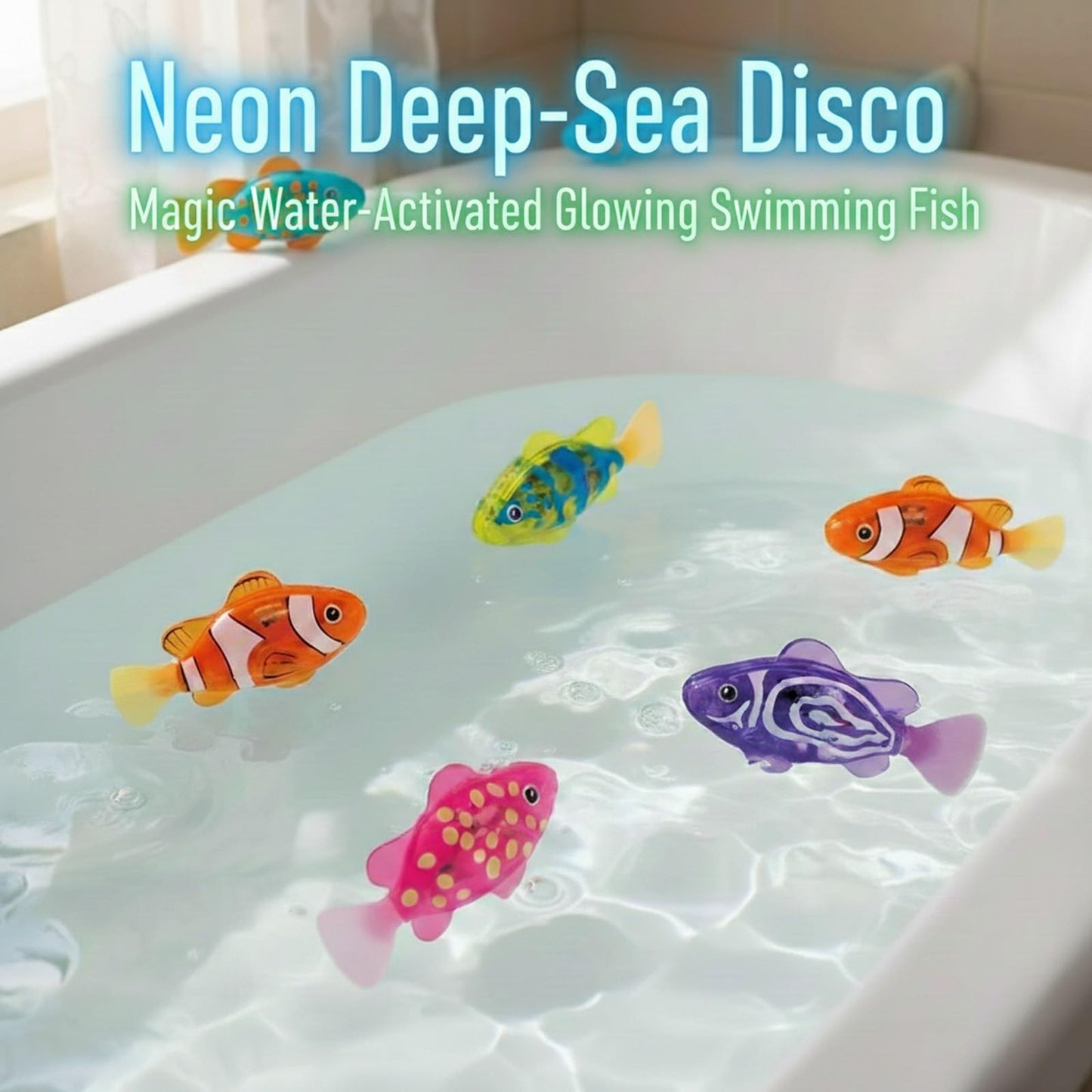 Magic Water-Activated Glowing Swimming Fish - 4 Pcs