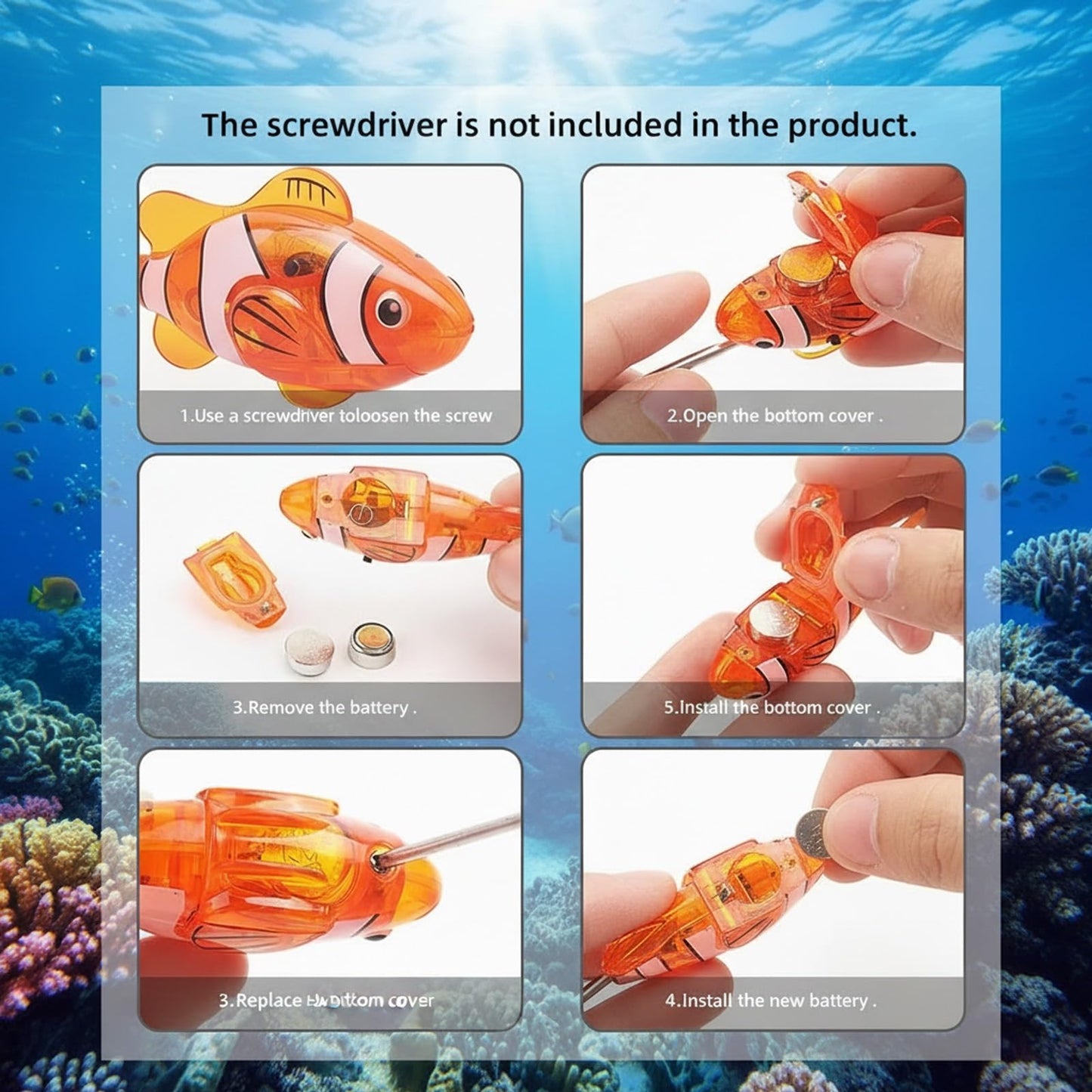Magic Water-Activated Glowing Swimming Fish - 4 Pcs