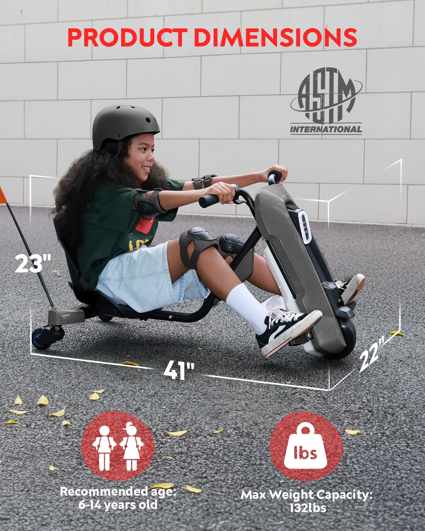 Kids 12V Electric Drift Kart with 360° Spin & Adjustable Seat