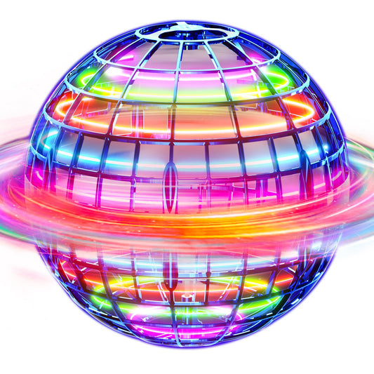 Flying Orb Ball (Blue, 2025 Upgraded) with Dazzling Lights, Magic Hover Spinner, Cool Boomerang Drone, Floating Cosmic Globe, Kids Toys Gifts for 6 7 8 9 10 Year Old Boys Girls