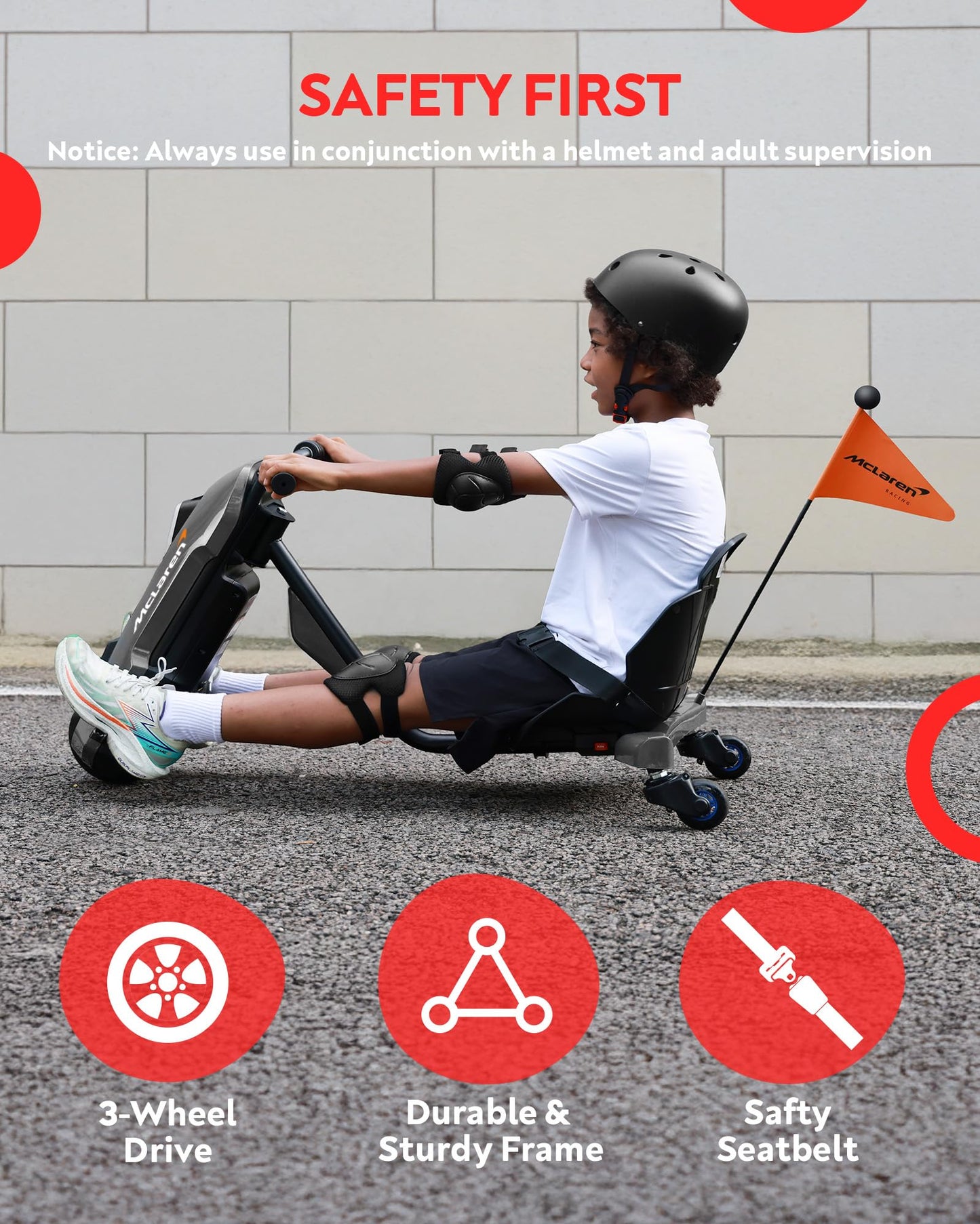 Kids 12V Electric Drift Kart with 360° Spin & Adjustable Seat