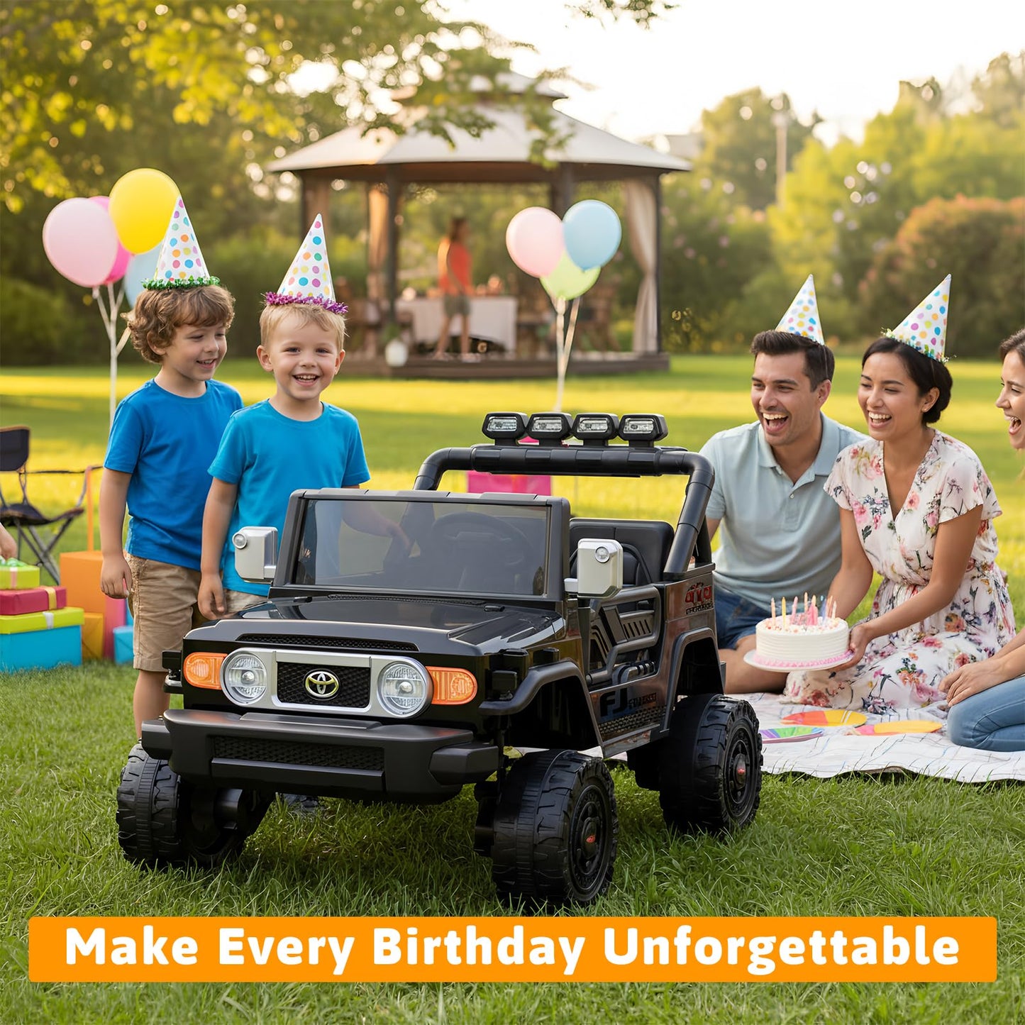 Toyota FJ 24V Kids Electric Ride-On Truck | 2 Seats, Remote Control, LED & Music