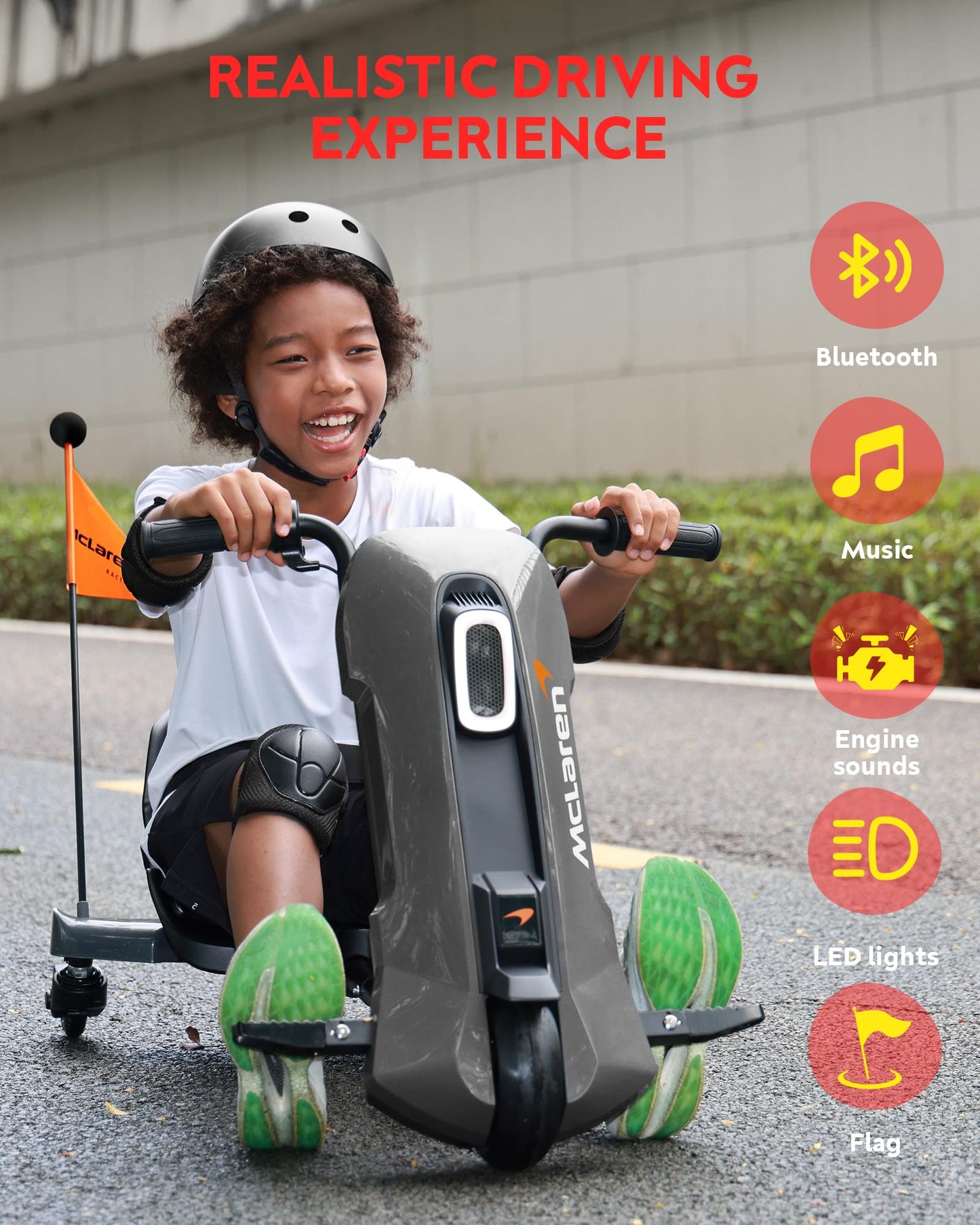 Kids 12V Electric Drift Kart with 360° Spin & Adjustable Seat