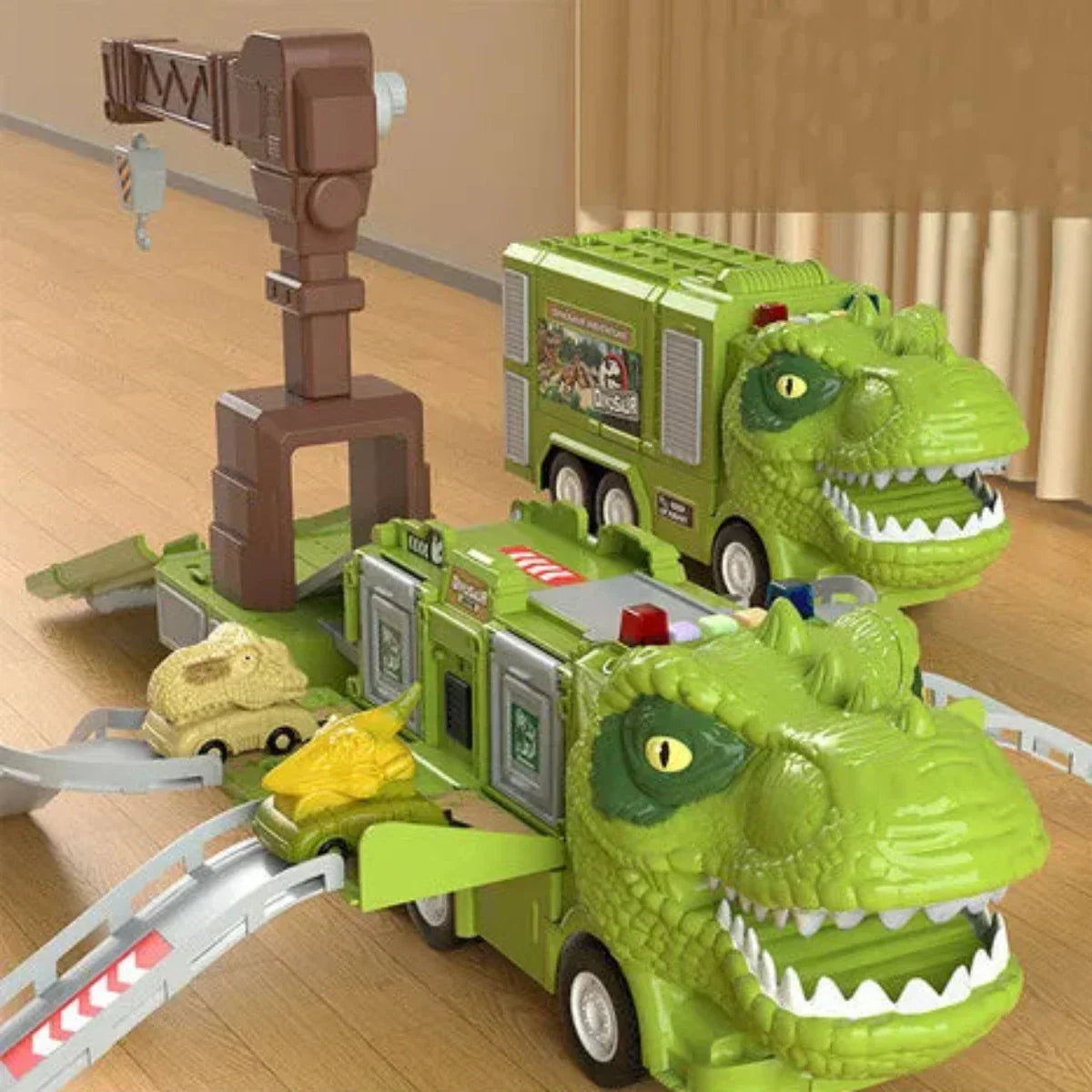 New Dinosaur Transforming Engineering Truck Track Toy Set