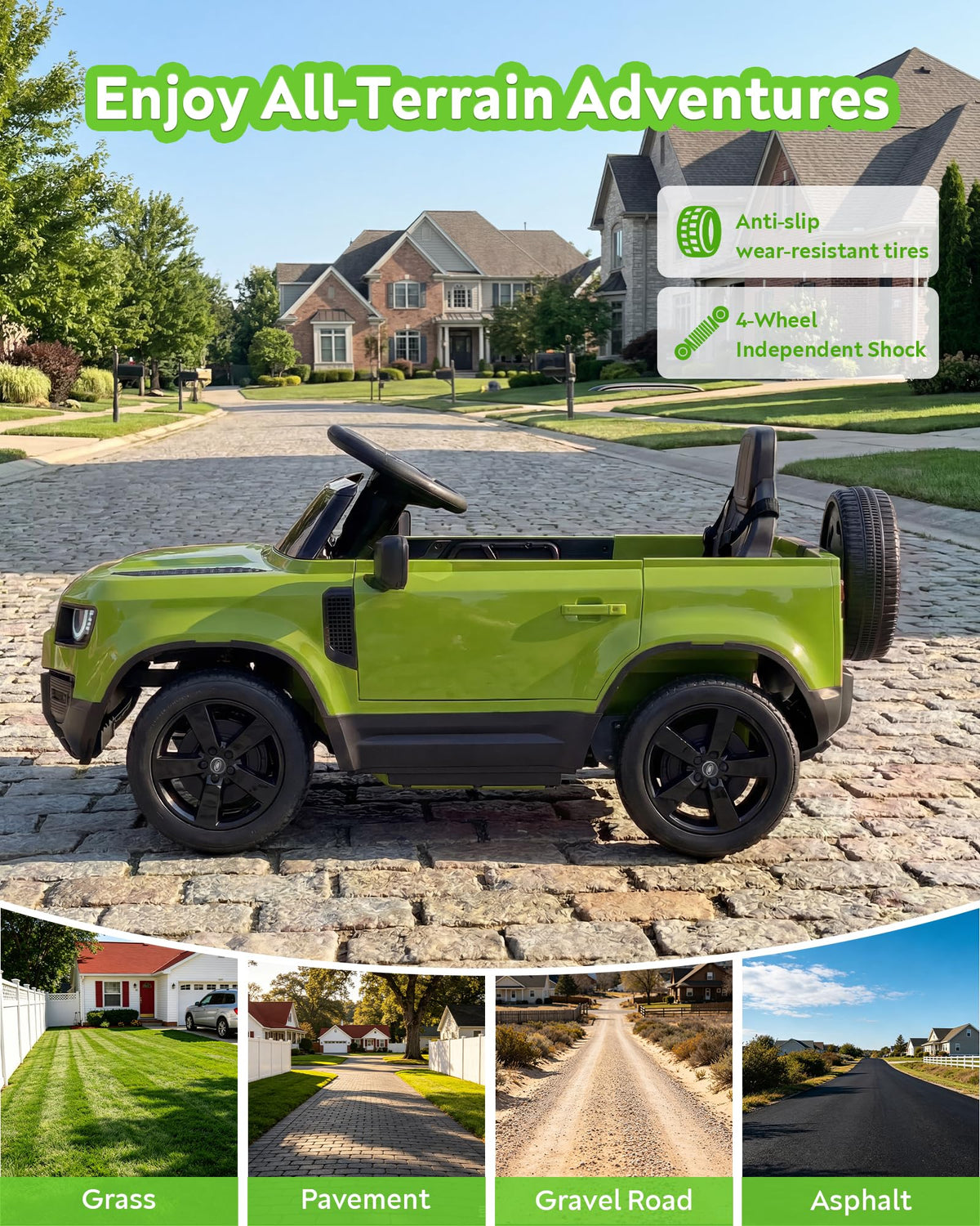 12V Licensed Land Rover Ride On Car for Kids Age 3+